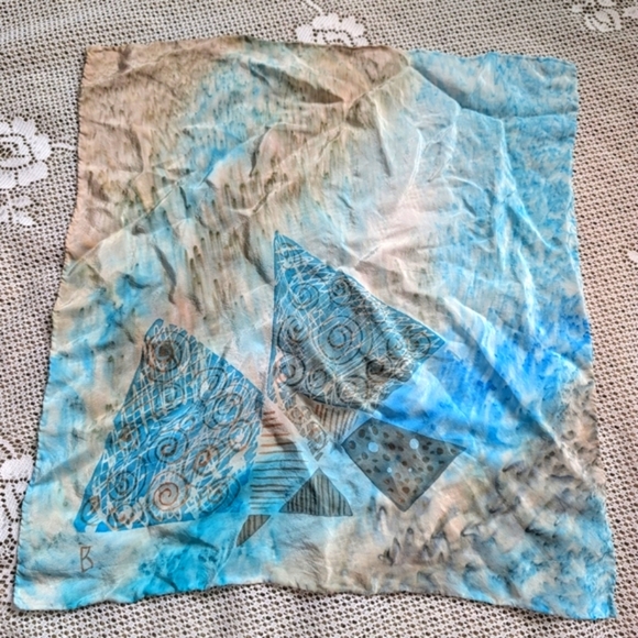 Vintage Silk Square Scarf Handkerchief Bundle - Picture 2 of 4